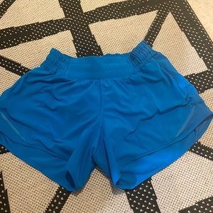 blue size 4 4 in lulu lemon shorts